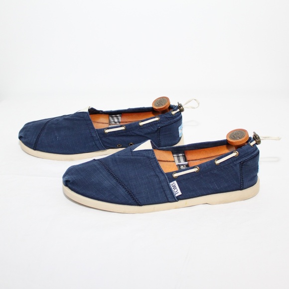 toms canvas boat shoes